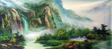  paysage - Chalet en été Montagnes Paysage chinois
